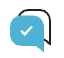 blue message bubble icon
