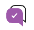 purple message bubble icon